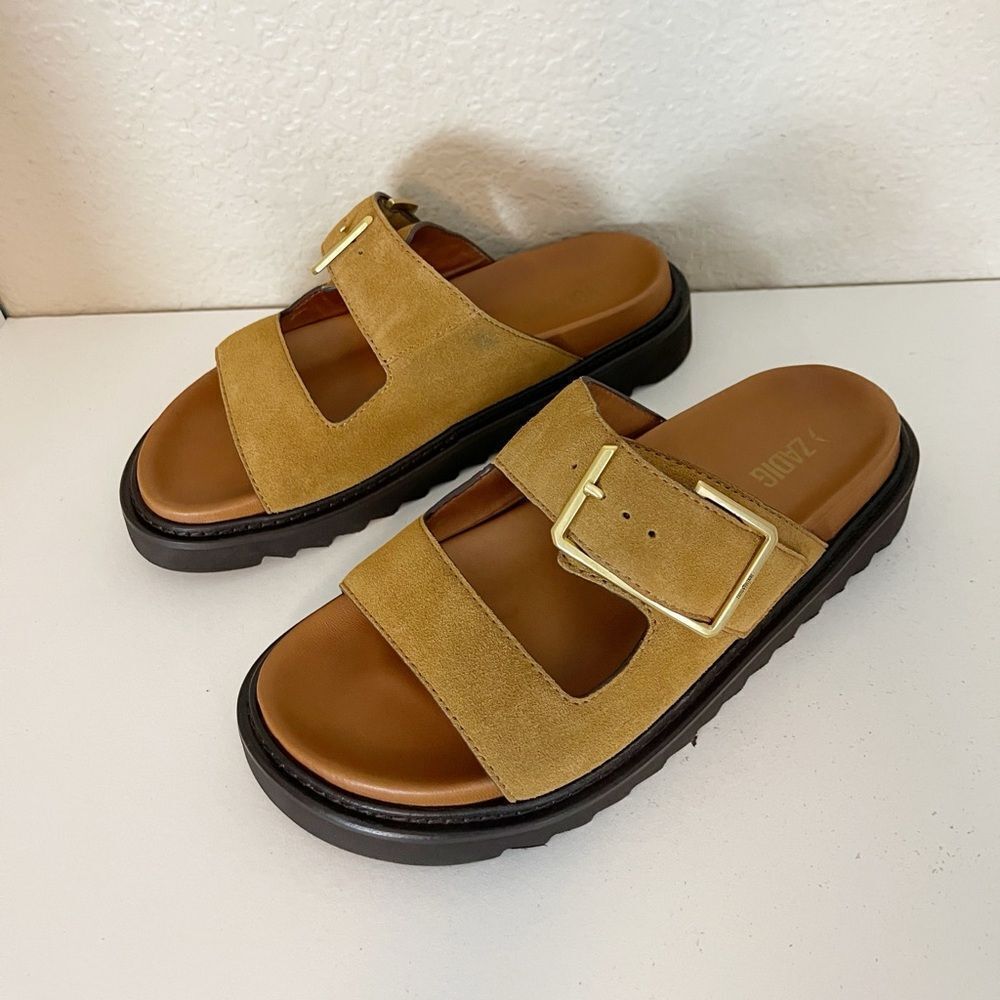 Zadig & Voltaire Alpha Cecilia real suede Sandal in Brown Suede. French 40 - Picture 12 of 15